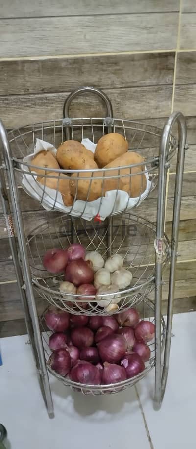 Fruits and vegetables storage steel basket