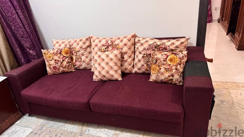 Sofa set 3+2+1 couch with back cousions 0