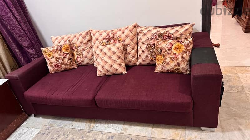 Sofa set 3+2+1 couch with back cousions 1