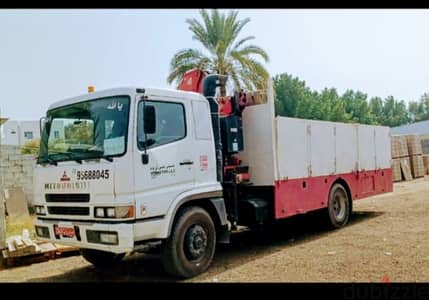 شاحنة هياب کرین ونش رافعة مقطورة للإيجار TRUCK HIAB CRANE & TRAILER