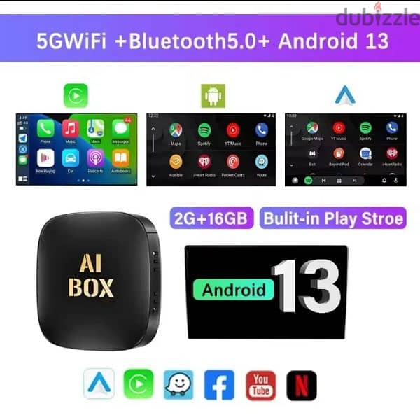 AI BOX جهاز تحويل الشاشة الوكاله إلى أندرويد 6