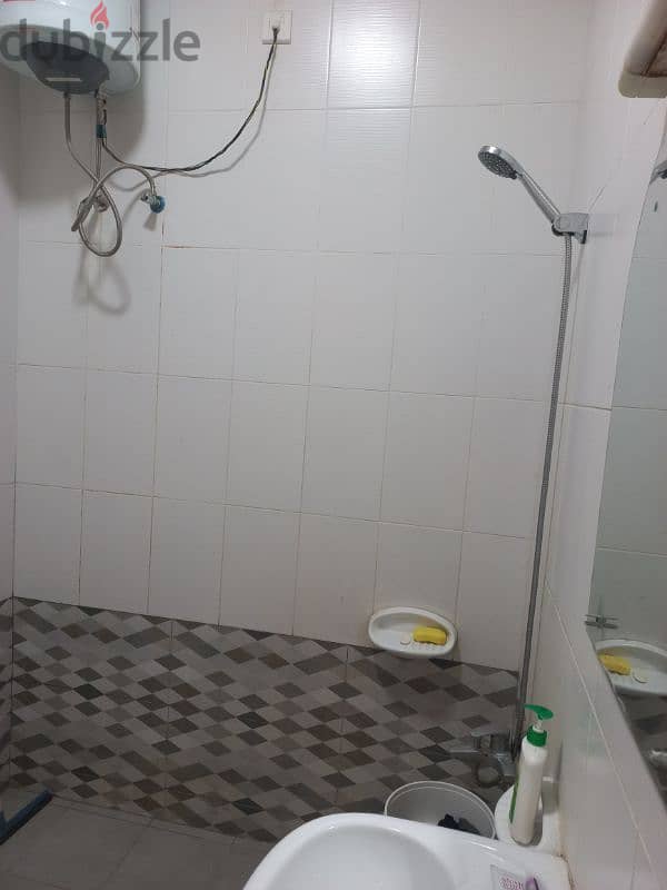 room with attached bathroom, kitchen sharing 7