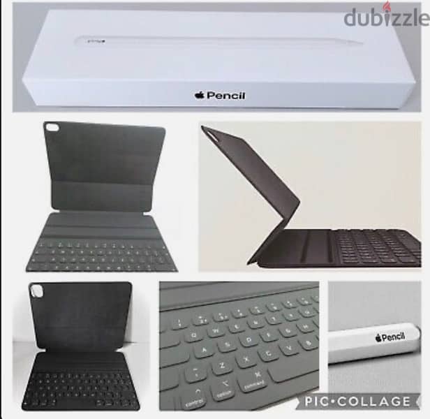 apple keybord folio and apple pencil 2 ابل كيبورد و ابل قلم اصدار ٢ 0