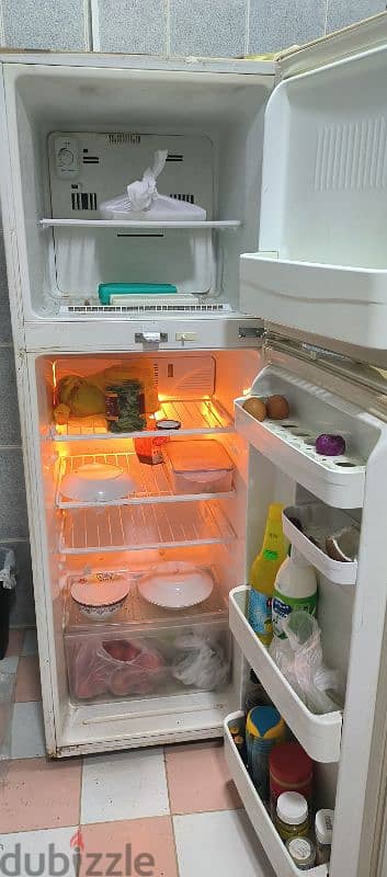 used LG double door refrigerator. 0