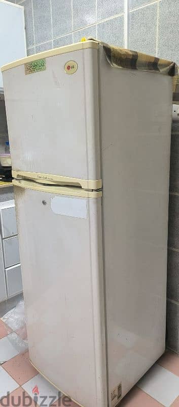 used LG double door refrigerator. 1