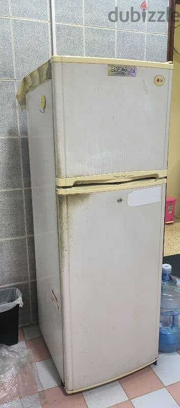 used LG double door refrigerator. 2