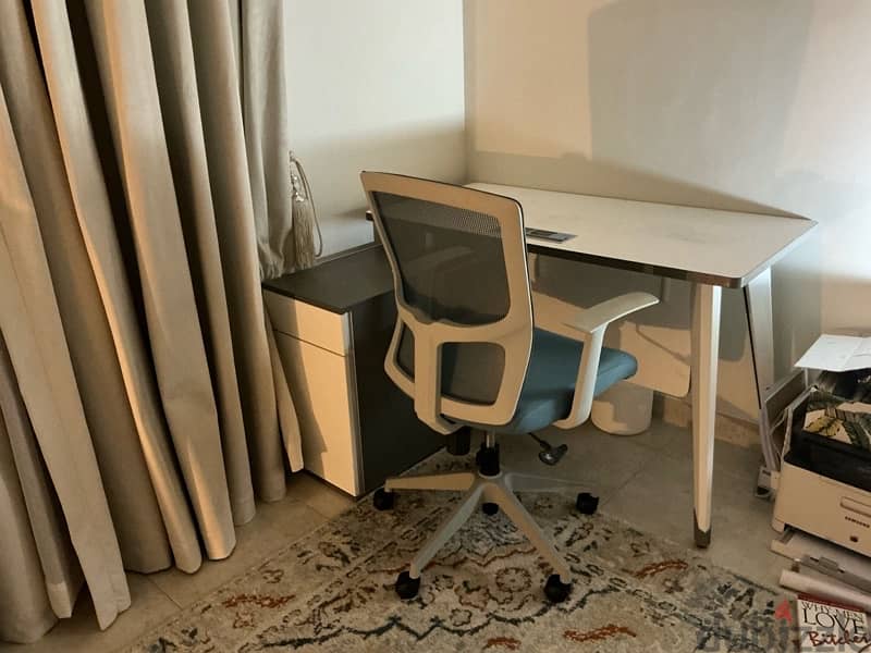 office/study table and chair drawers and shelf 1