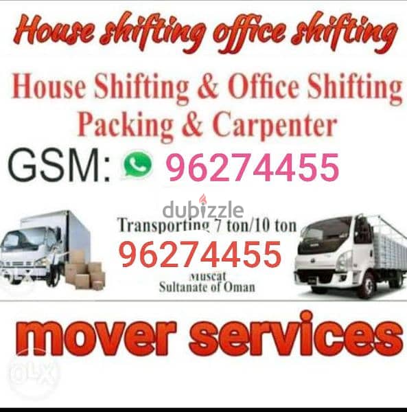 House shiffting service all Muscat oman and Muscat oman to Dubai 0