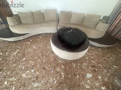 Sofa with coffee table