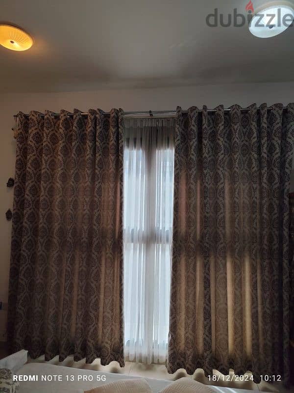 curtains+ sheer curtains+ rods 1