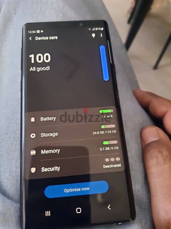 samsung Note9 rom 128gb ram 6gb 9