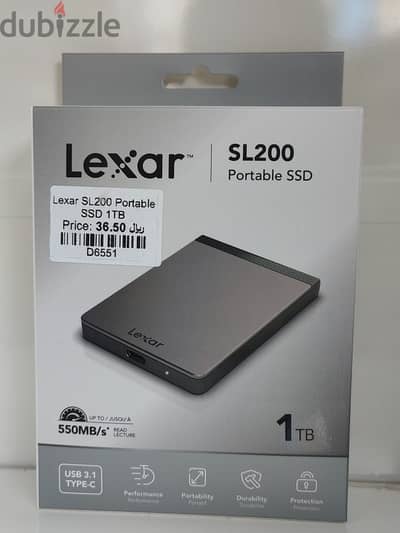 Lexar SL200 1TB Portable SSD (Brand New)