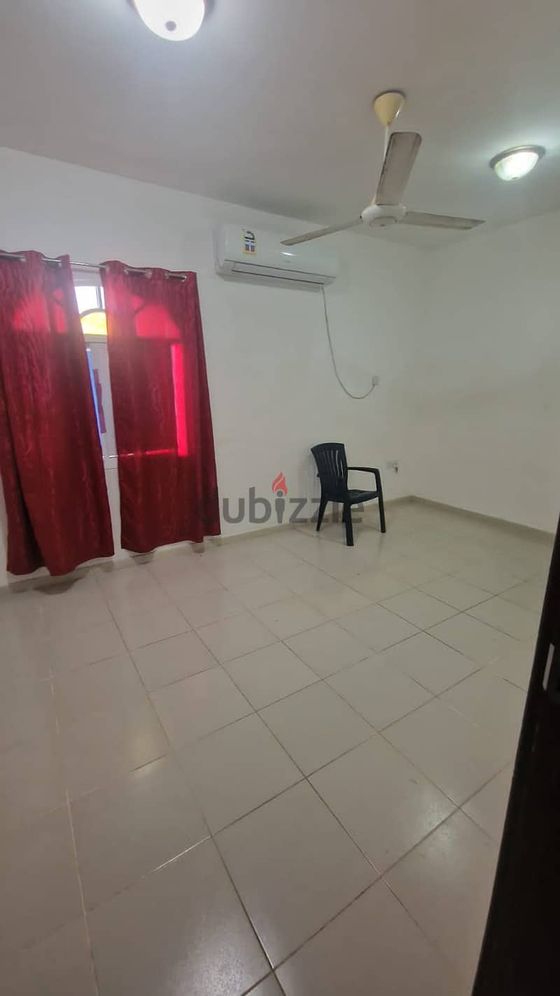 Furnished bedroom with one attached bathroom. Location behind Azaiba 0