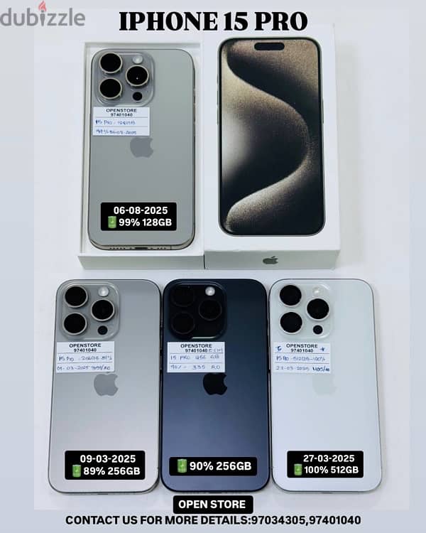 Iphone 15 pro 128 &256GB under warranty good conditions 0