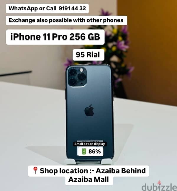 iphone 11 pro 256 GB little dot on display other everything is perfect 0