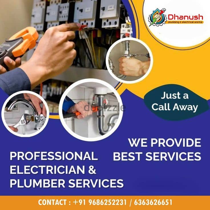 Electric Electrician electrical worker and plumber plumbing 0