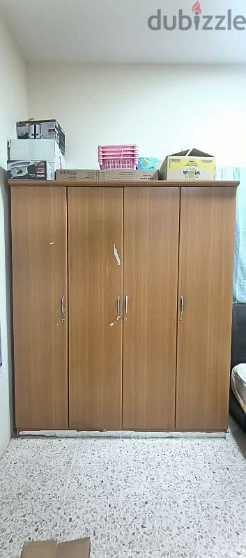 used Bed room 4 door cupboard for urgent sale. 0