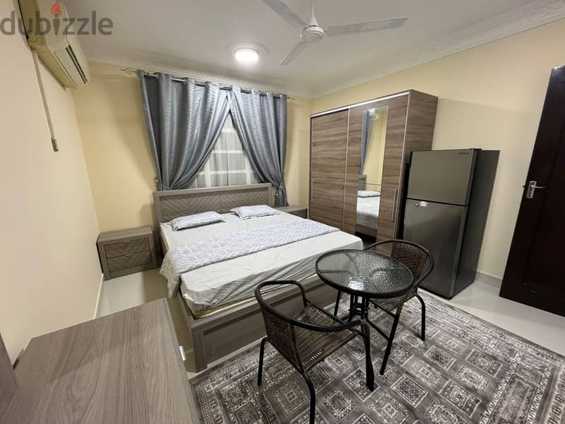 Furnished  studio flat in North Ghubra new studio start 210 and 300 1