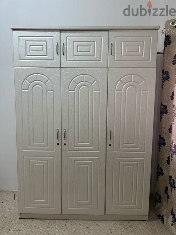 king size bed with side tables and Cupboard for sale 1