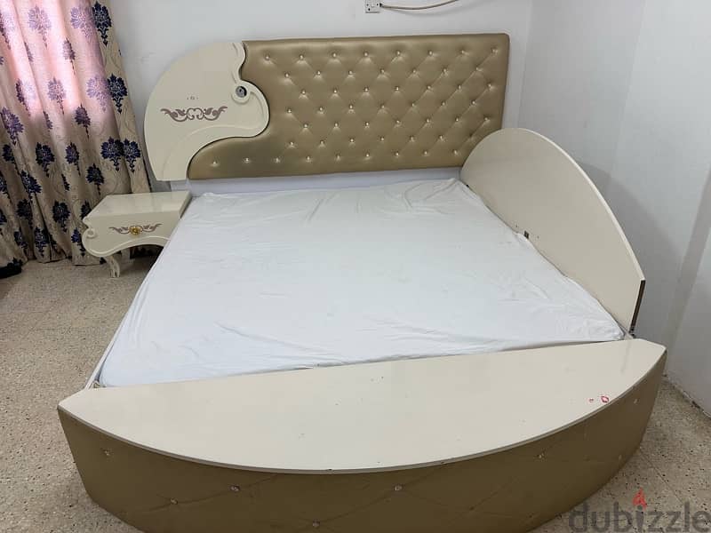 king size bed with side tables and Cupboard for sale 2