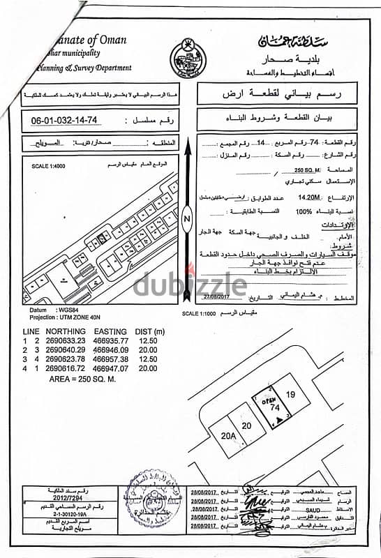 فرصه ذهبيه من المالك ارض تجاريه في صحار (مويلح) 0