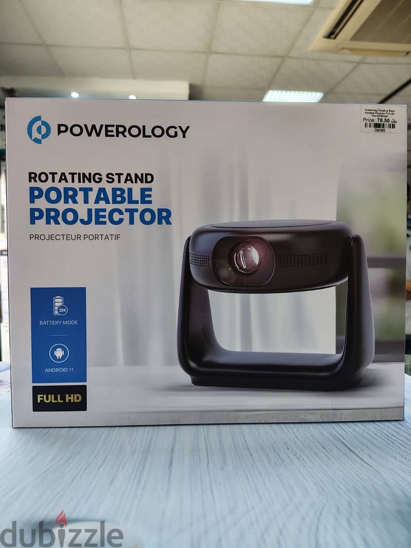 Powerology Full HD Portable Projector (PWHDPBNBK) 0