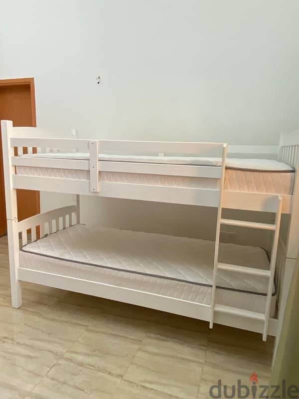 Kids Bunk Bed Pan Emirates + 2 Mattress Excellent condition 0