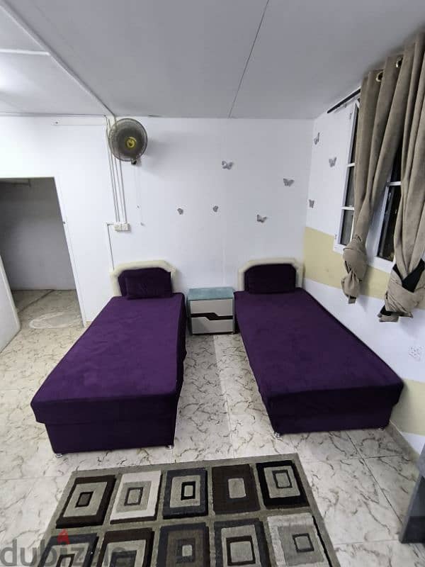 Bedroom with private bathroom and furnished balcony, Al-Azaiba 3