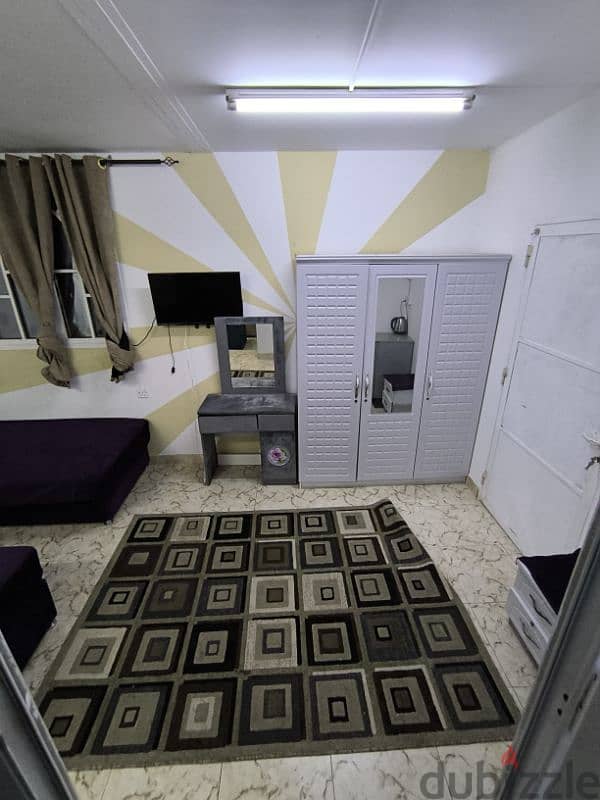 Bedroom with private bathroom and furnished balcony, Al-Azaiba 7