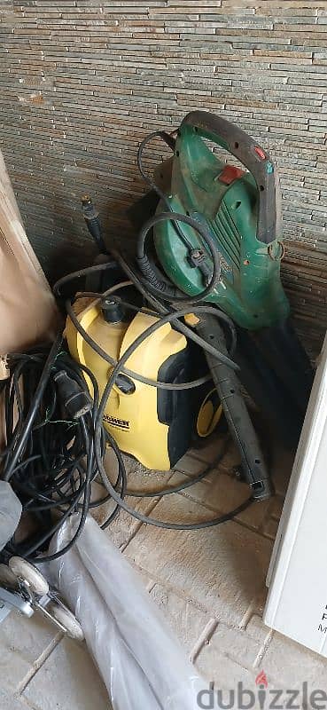 preser washer&leaf blowing vacum good condition. need sale only 25 omr 0