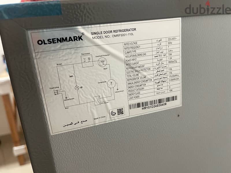 OLSENMARK Single Door Refrigerator 2 months used 5