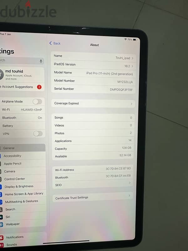 for sale iPad Pro 11” 2nd generation 128GB 1