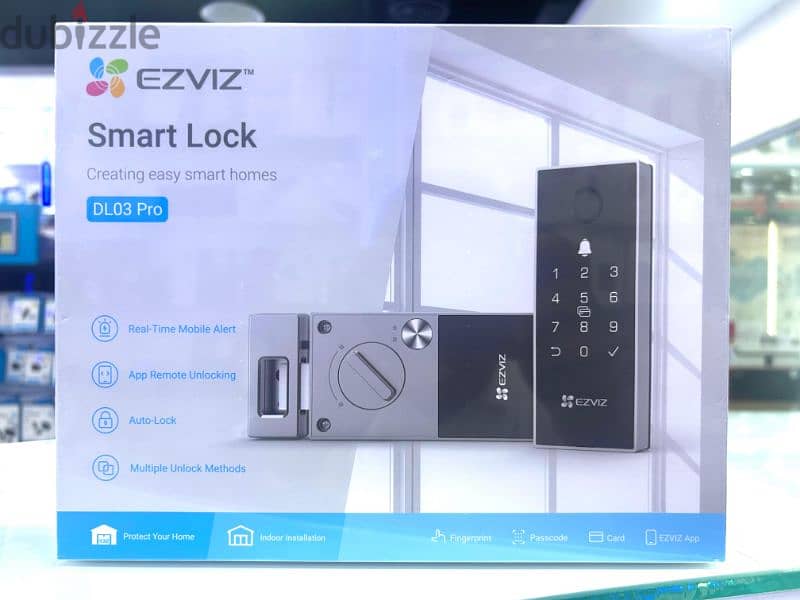 EZVIZ DL03 Smart Rim Lock - Bluetooth & Wi-Fi Enabled 1