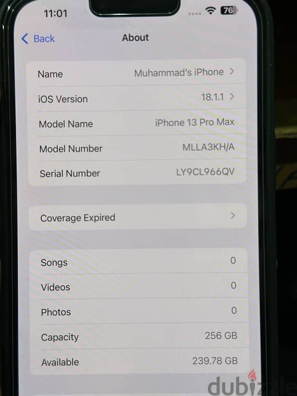 iphone 13 pro max 256 GB 6