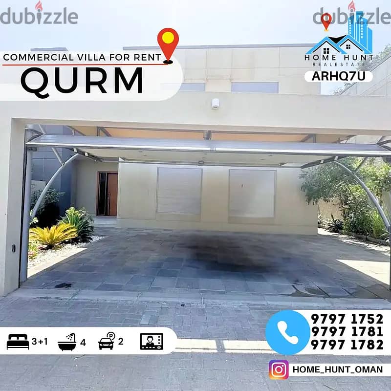 AL QURUM | MODERN 3+1 BR COMMERCIAL VILLA FOR RENT 0