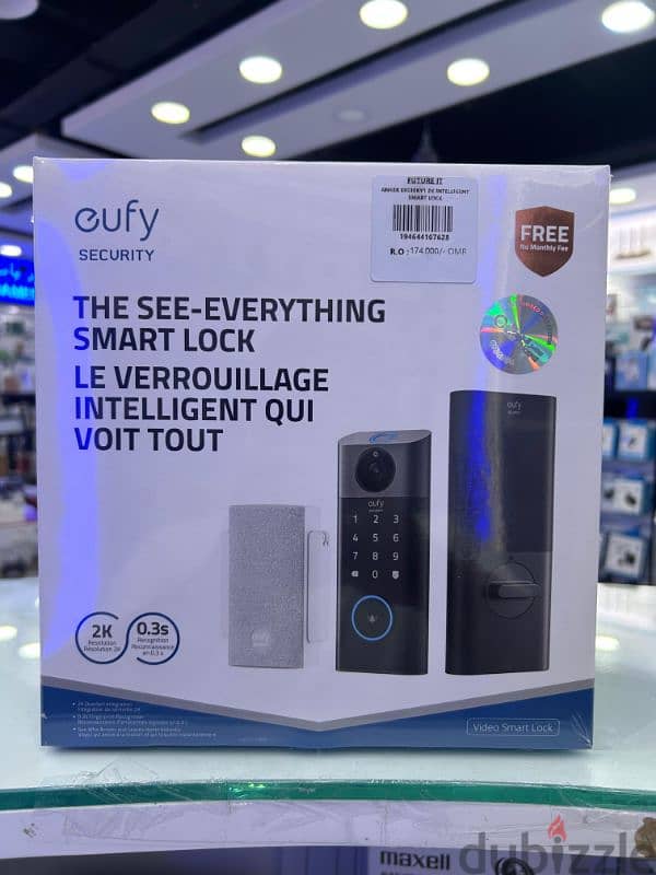 eufy Video Smart Lock S330, 3-in-1 Camera+Doorbell+Fingerprin 0