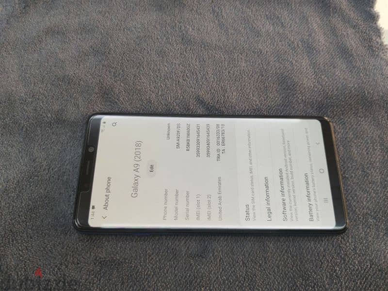 Samsung a9 2018 128gb rom 6gb ram 4g network dual sim 4000mAh battery 4