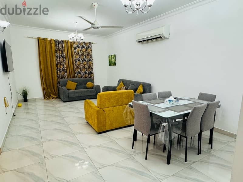 Fully furnished 2 bedroom apartment with allfor rent in Rowda Al Qurum 5