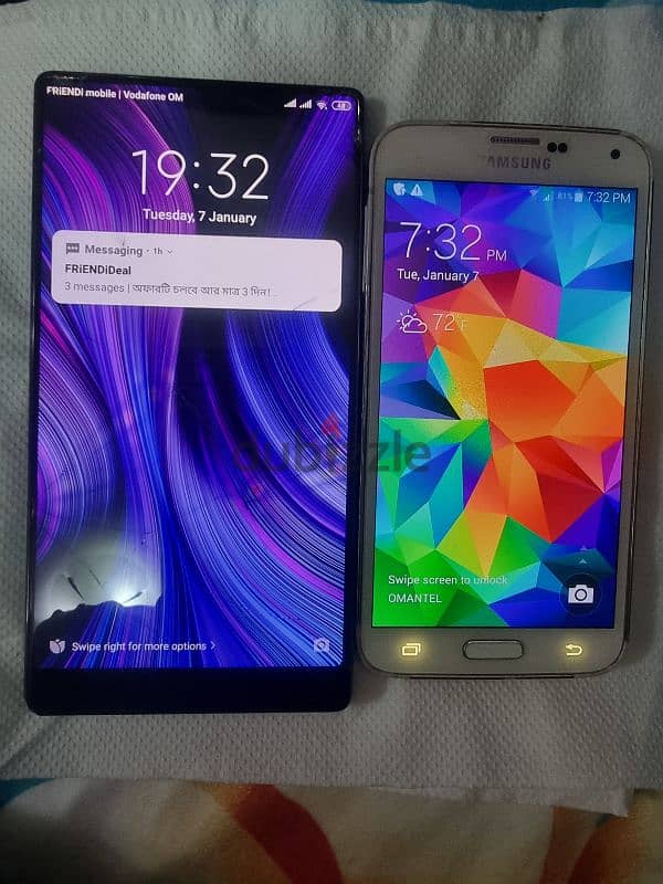 mi mix + Samsung s5 3