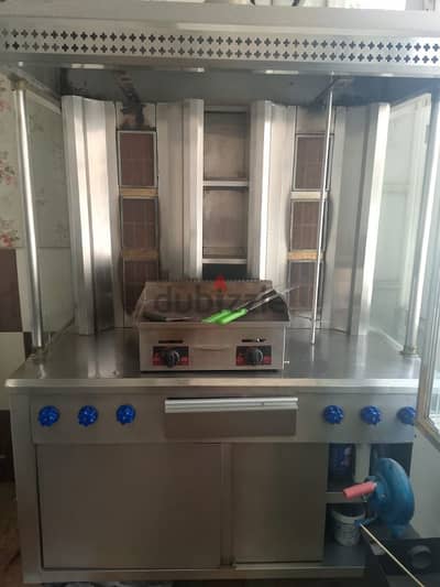 High-Quality Shawarma Machine with Burner, Knives, and Spatula