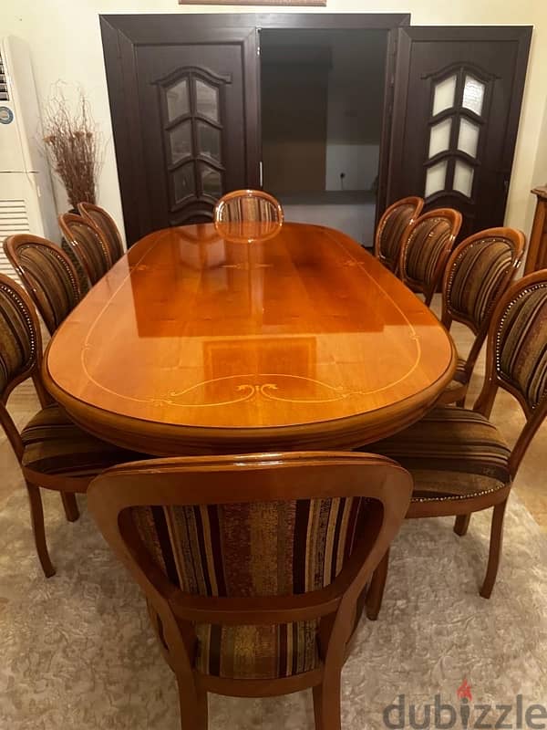 luxury wooden dining table set 0