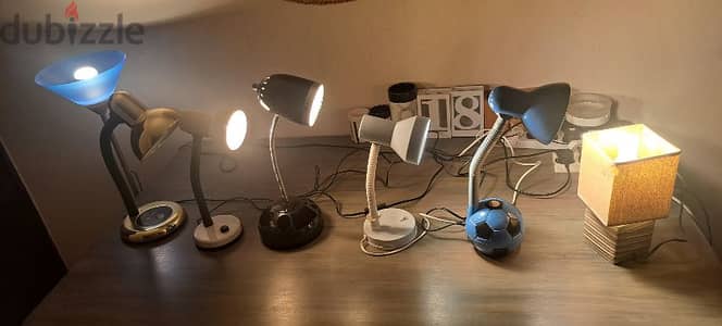 Study/living room lamps, children chair, abs stretcher, paper tray