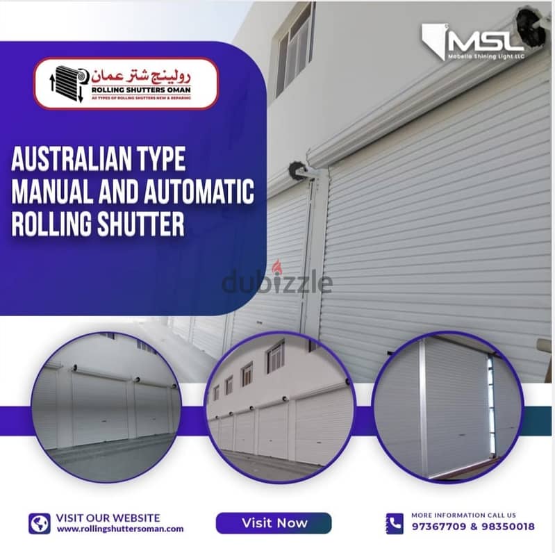 Double Skin Aluminum or Galvanized Rolling Shutter with Small Door 11