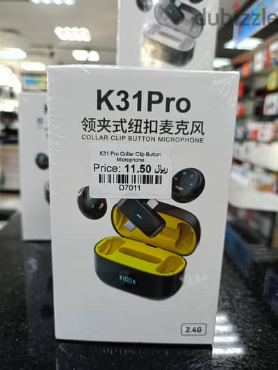 K31 Pro Collar Clip Button Microphone