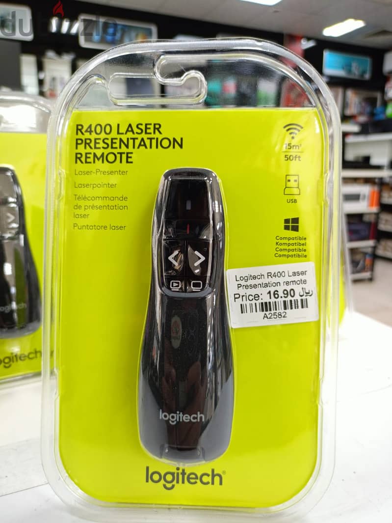 Logitech Laser Presentation Remote - R400  Brand New 2