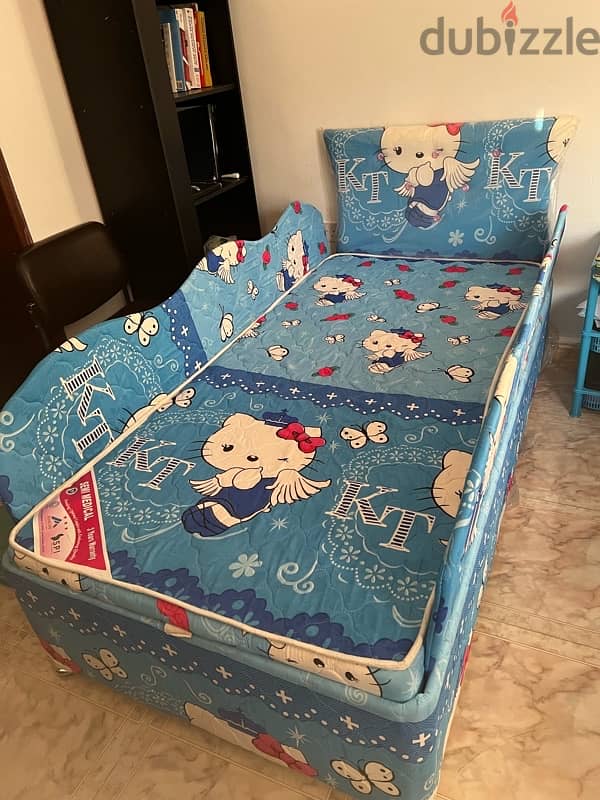 kids Songle bed with Mattress 0