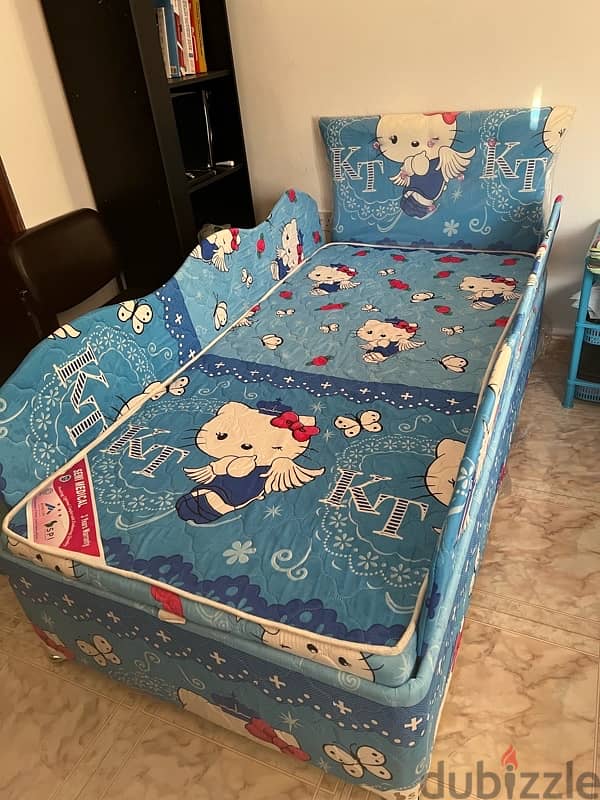 kids Songle bed with Mattress 2