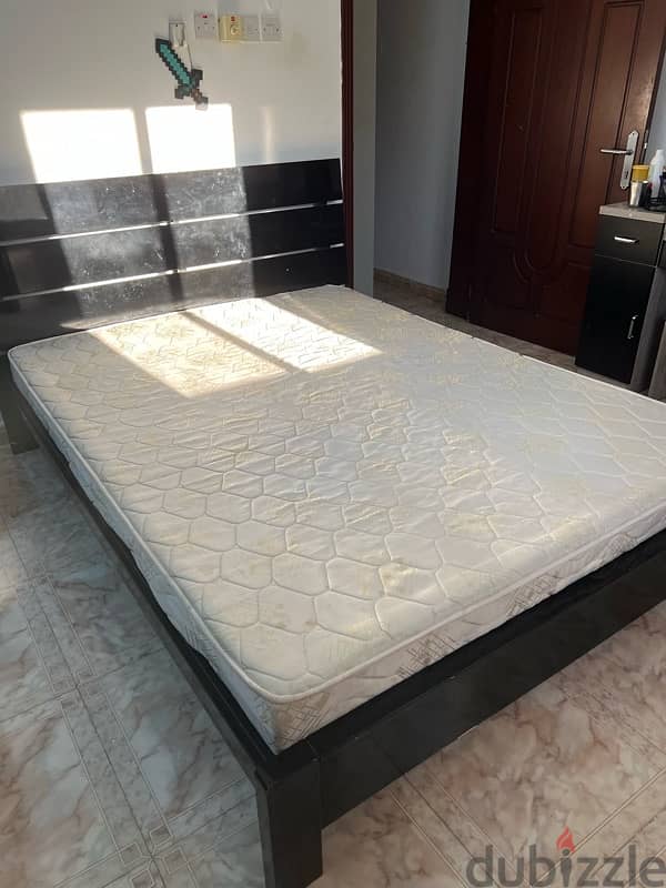 Strong Double Bed with Mattress 150 by 200 CMS 0