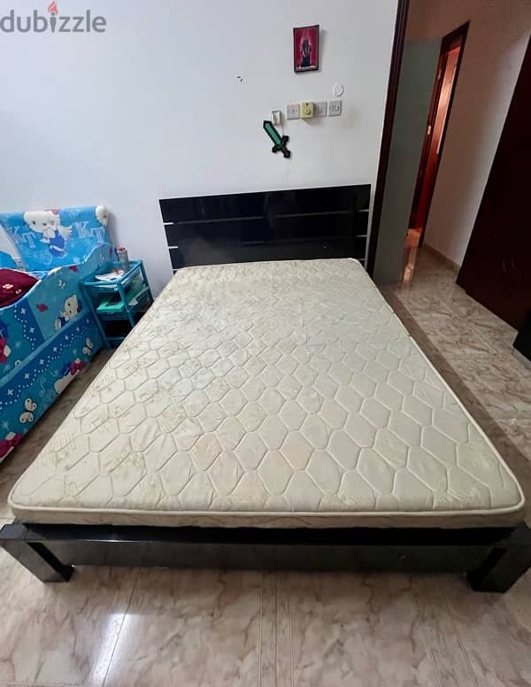 Strong Double Bed with Mattress 150 by 200 CMS 1