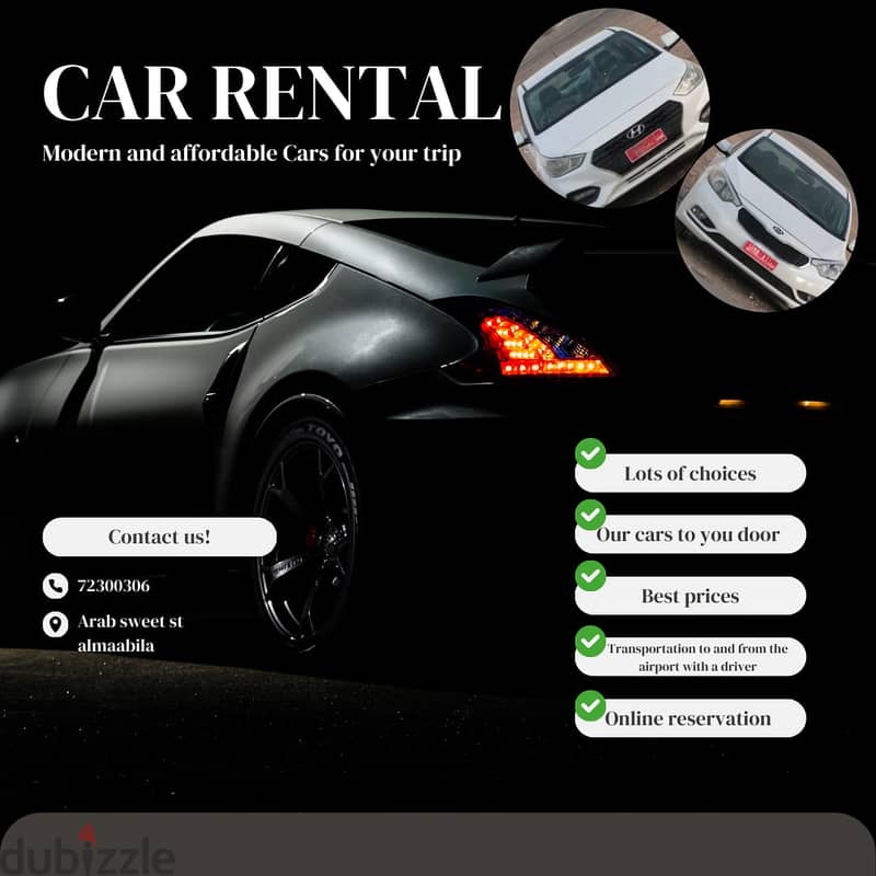 cars for rent     تأجير السيارات 8